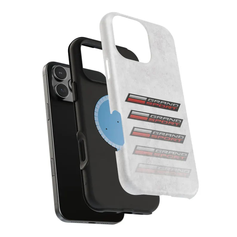 Corvette Grand Sport Magnetic Tough Case, iPhone Case, Impact Resistant, MagSafe, Rubber Liner, Matte or Glossy, Cell Phone Case