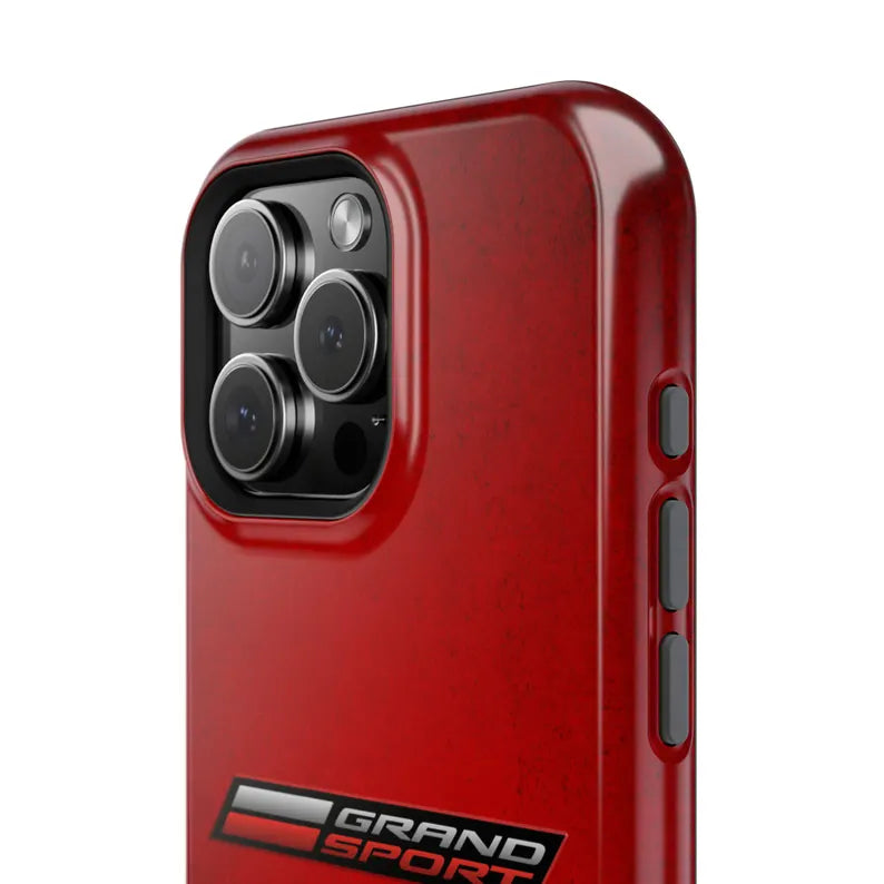 Corvette Grand Sport Magnetic Tough Case, iPhone Case, Impact Resistant, MagSafe, Rubber Liner, Matte or Glossy, Cell Phone Case