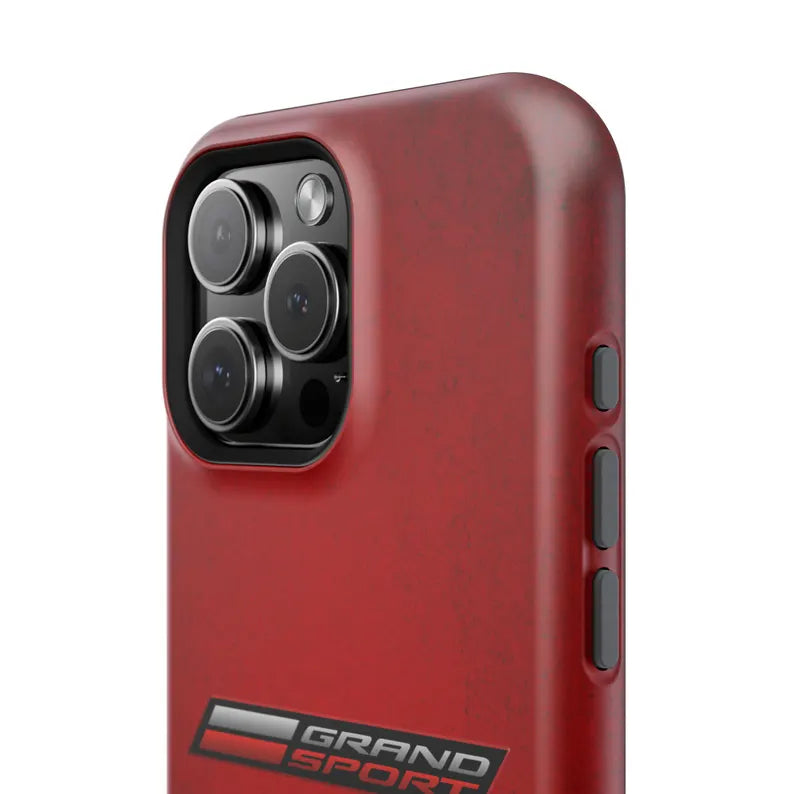 Corvette Grand Sport Magnetic Tough Case, iPhone Case, Impact Resistant, MagSafe, Rubber Liner, Matte or Glossy, Cell Phone Case