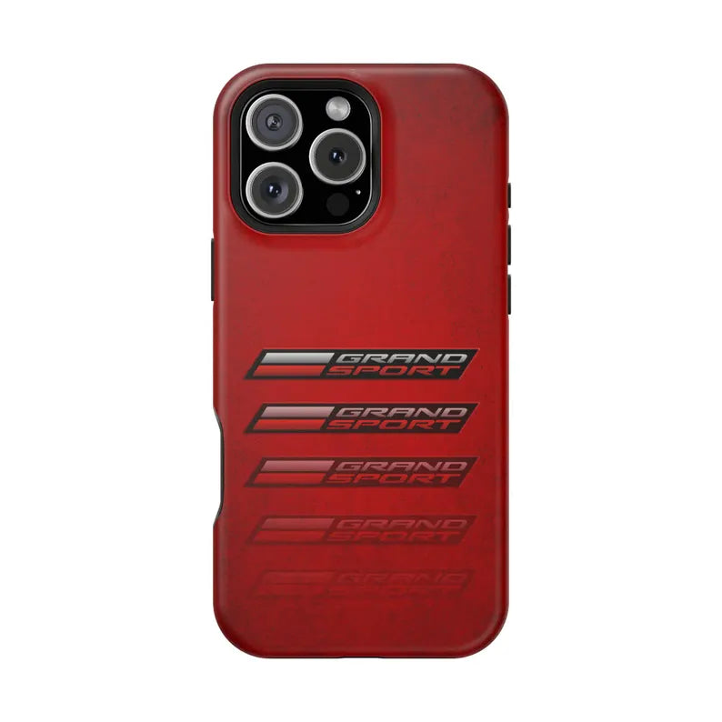 Corvette Grand Sport Magnetic Tough Case, iPhone Case, Impact Resistant, MagSafe, Rubber Liner, Matte or Glossy, Cell Phone Case
