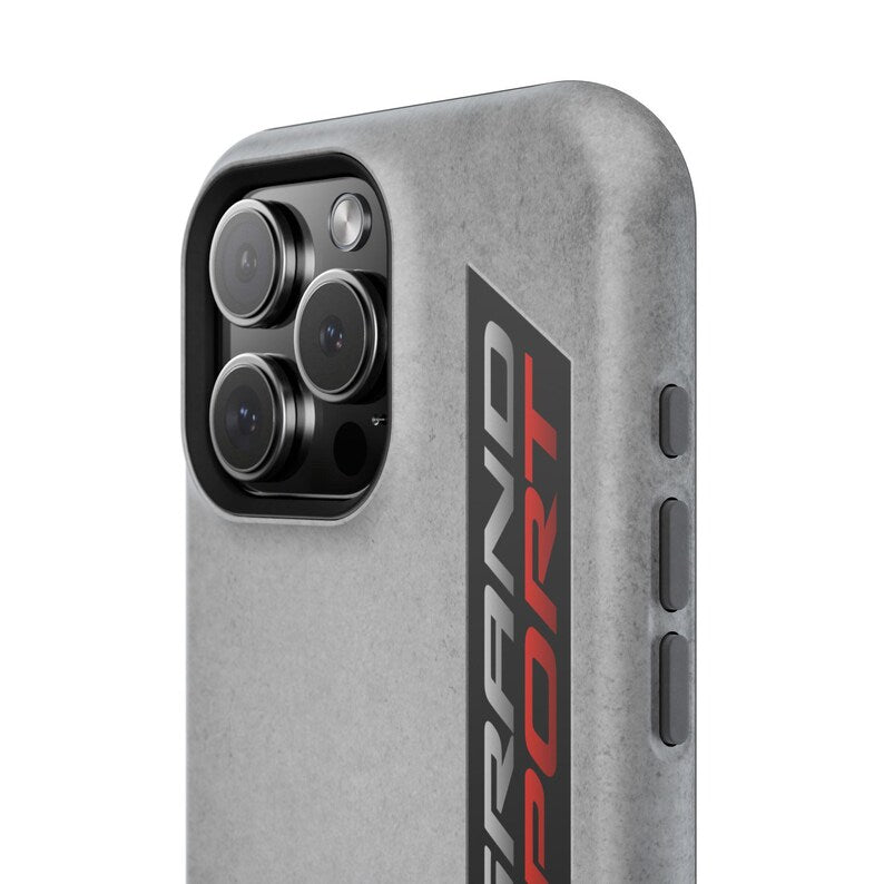 Corvette Grand Sport Magnetic Tough Case, iPhone Case, Impact Resistant, MagSafe, Rubber Liner, Matte or Glossy, Cell Phone Case