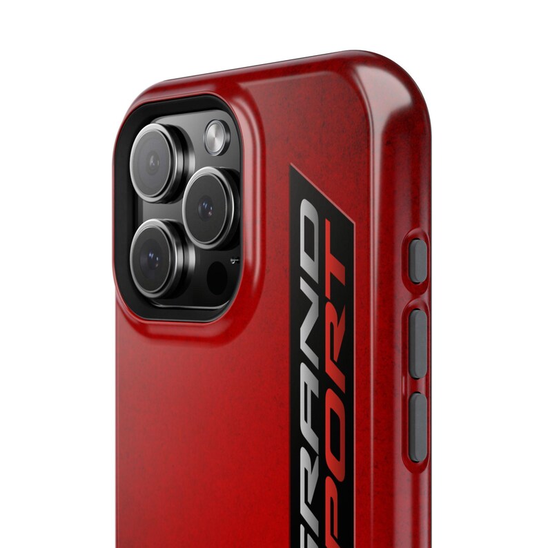 Corvette Grand Sport Magnetic Tough Case, iPhone Case, Impact Resistant, MagSafe, Rubber Liner, Matte or Glossy, Cell Phone Case