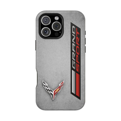 Corvette Grand Sport Magnetic Tough Case, iPhone Case, Impact Resistant, MagSafe, Rubber Liner, Matte or Glossy, Cell Phone Case