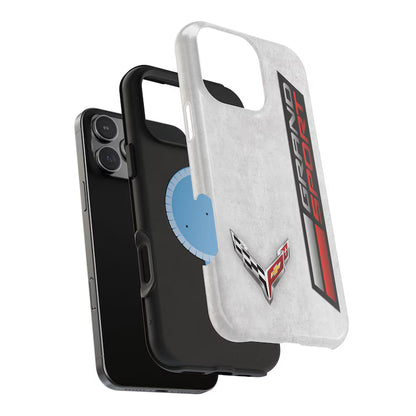 Corvette Grand Sport Magnetic Tough Case, iPhone Case, Impact Resistant, MagSafe, Rubber Liner, Matte or Glossy, Cell Phone Case
