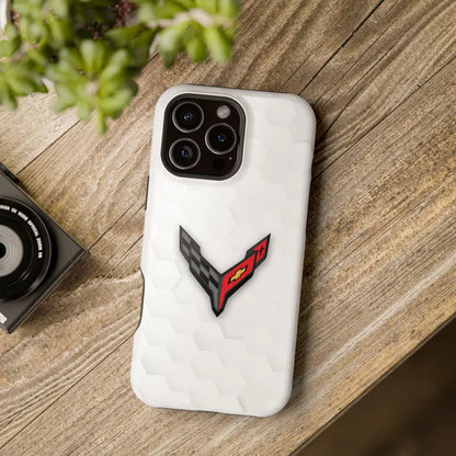 Corvette C8 Magnetic Tough Case, iPhone Case, Impact Resistant, MagSafe, Rubber Liner, Matte or Glossy, Cell Phone Case