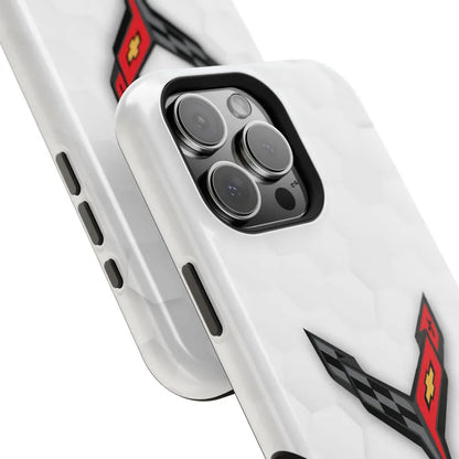 Corvette C8 Magnetic Tough Case, iPhone Case, Impact Resistant, MagSafe, Rubber Liner, Matte or Glossy, Cell Phone Case