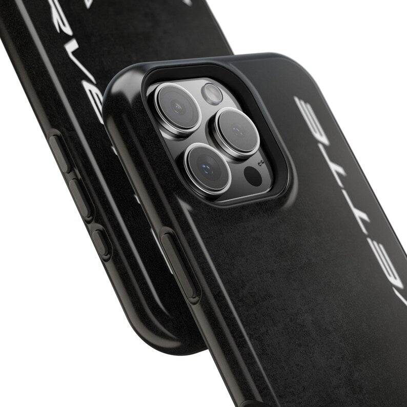 Corvette C8 Magnetic Tough Case, iPhone Case, Impact Resistant, MagSafe, Rubber Liner, Matte or Glossy, Cell Phone Case