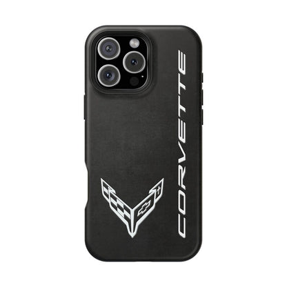 Corvette C8 Magnetic Tough Case, iPhone Case, Impact Resistant, MagSafe, Rubber Liner, Matte or Glossy, Cell Phone Case