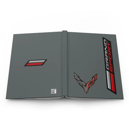 Corvette Grand Sport Hardcover Journal, Writing Notebook, Lined Pages, Daily Journal, Motivational Diary, Notepad, Grand Sport logo
