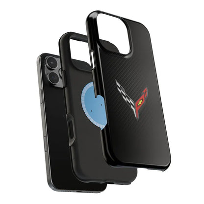 Corvette C8 Magnetic Tough Case, iPhone Case, Impact Resistant, MagSafe, Rubber Liner, Matte or Glossy, Cell Phone Case