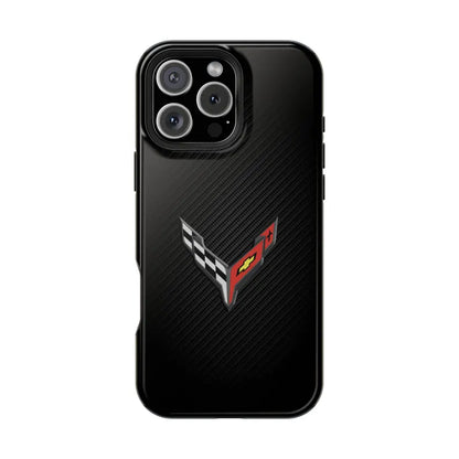 Corvette C8 Magnetic Tough Case, iPhone Case, Impact Resistant, MagSafe, Rubber Liner, Matte or Glossy, Cell Phone Case