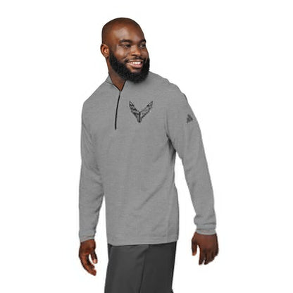 Adidas® Quarter-Zip Corvette C8 Pullover, Athletic Wear, Gym Lovers, Gifts for Him/Her, Casual Wear, Long Sleeve, Black Corvette Logo
