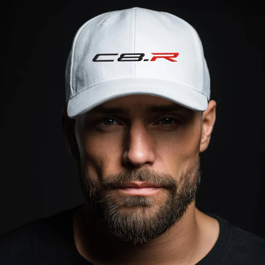 Corvette C8.R Baseball Cap, Flexfit Hat, Stretchy Band, Corvette Gear, Embroidery, Unisex