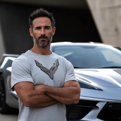 Corvette C8 Blackout Emblem T-Shirt, C8 Logo, Bella+Canvas T-Shirt, Corvette Apparel, Graphic Tee, Soft T-Shirt