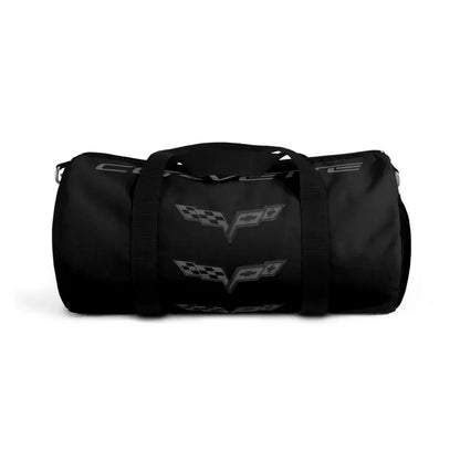 Blackout Corvette Duffel Bag, C6 Logo, Gym Bag, Travel Bag, Gifts for Car Guys, Gifts for Car Girls, Corvette Merch, Overnight Duffel