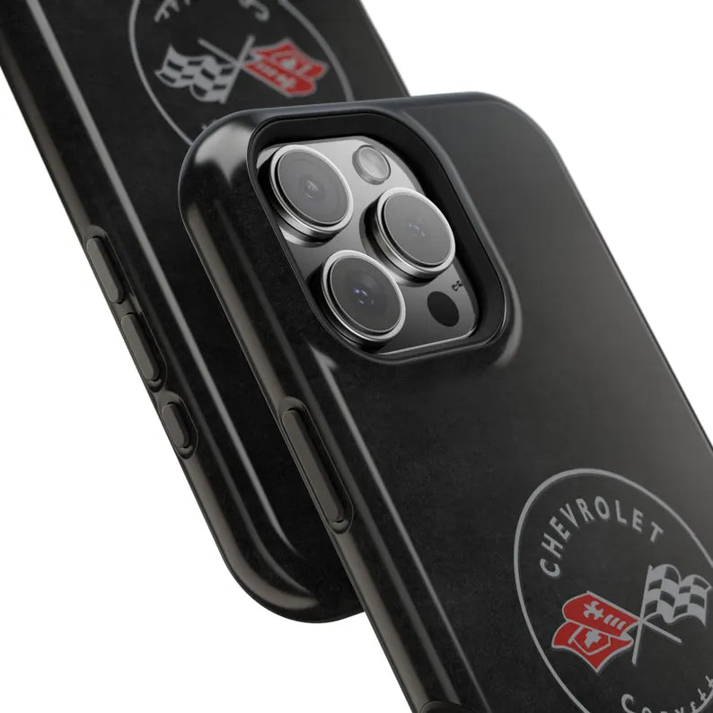 Corvette C1 Magnetic Tough Case, iPhone Case, Impact Resistant, MagSafe, Rubber Liner, Matte or Glossy, Cell Phone Case