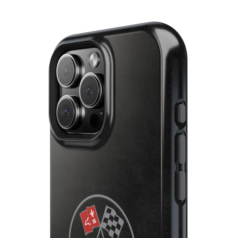 Corvette C2 Magnetic Tough Case, iPhone Case, Impact Resistant, MagSafe, Rubber Liner, Matte or Glossy, Cell Phone Case
