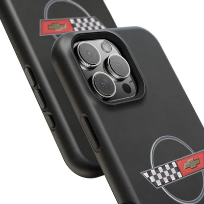 Corvette C4 Magnetic Tough Case, iPhone Case, Impact Resistant, MagSafe, Rubber Liner, Matte or Glossy, Cell Phone Case