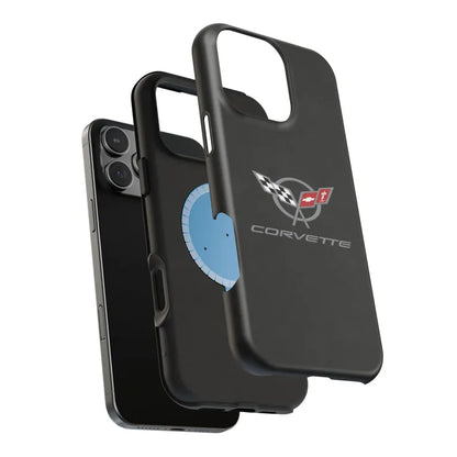 Corvette C5 Magnetic Tough Case, iPhone Case, Impact Resistant, MagSafe, Rubber Liner, Matte or Glossy, Cell Phone Case