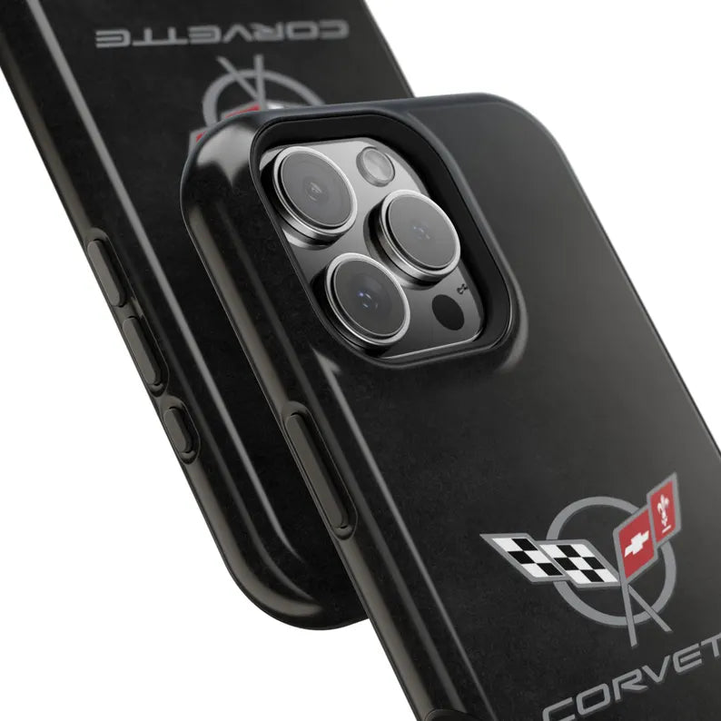 Corvette C5 Magnetic Tough Case, iPhone Case, Impact Resistant, MagSafe, Rubber Liner, Matte or Glossy, Cell Phone Case