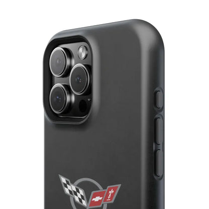 Corvette C5 Magnetic Tough Case, iPhone Case, Impact Resistant, MagSafe, Rubber Liner, Matte or Glossy, Cell Phone Case