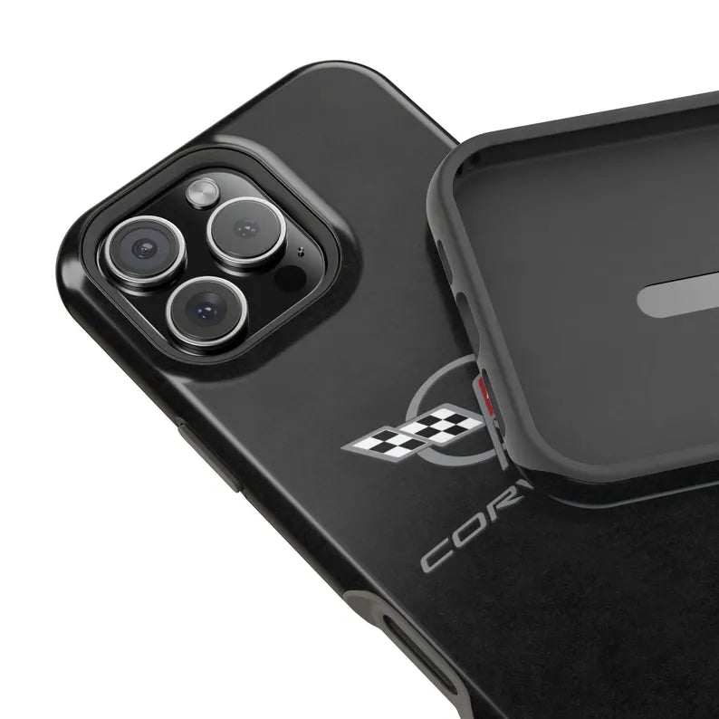 Corvette C5 Magnetic Tough Case, iPhone Case, Impact Resistant, MagSafe, Rubber Liner, Matte or Glossy, Cell Phone Case
