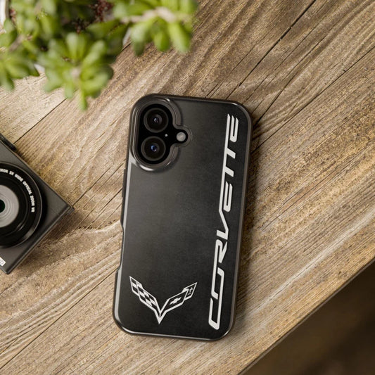 Corvette C7 iPhone Case - Corvette Samsung Phone Case - Cell Phone Case - Impact Resistant - Rubber Liner - Matte or Glossy - C7 Logo