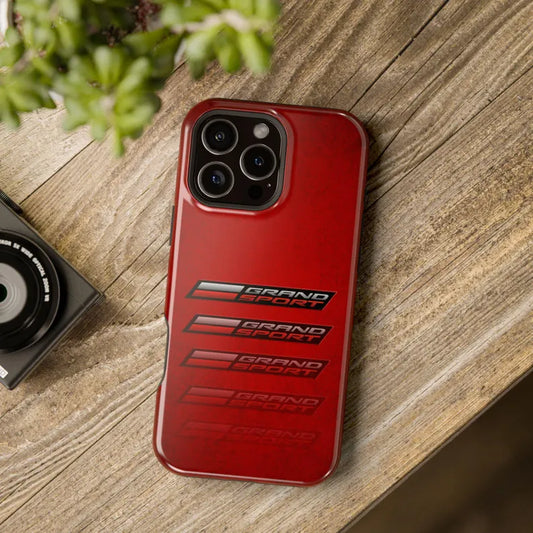 Corvette Grand Sport Magnetic Tough Case, iPhone Case, Impact Resistant, MagSafe, Rubber Liner, Matte or Glossy, Cell Phone Case