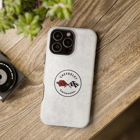 Corvette C1 Magnetic Tough Case, iPhone Case, Impact Resistant, MagSafe, Rubber Liner, Matte or Glossy, C1 Emblem, C1 Logo, Cell Phone Case