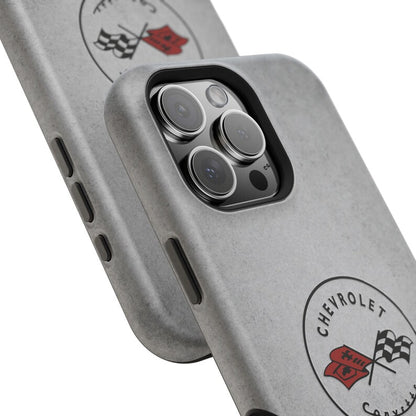 Corvette C1 Magnetic Tough Case, iPhone Case, Impact Resistant, MagSafe, Rubber Liner, Matte or Glossy, C1 Emblem, C1 Logo, Cell Phone Case