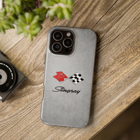 Corvette C3 Magnetic Tough Case, iPhone Case, Impact Resistant, MagSafe, Rubber Liner, Matte or Glossy, C3 Emblem, C3 Logo, Cell Phone Case