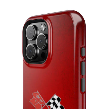 Corvette C3 Magnetic Tough Case, iPhone Case, Impact Resistant, MagSafe, Rubber Liner, Matte or Glossy, C3 Emblem, C3 Logo, Cell Phone Case
