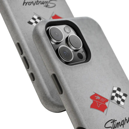 Corvette C3 Magnetic Tough Case, iPhone Case, Impact Resistant, MagSafe, Rubber Liner, Matte or Glossy, C3 Emblem, C3 Logo, Cell Phone Case