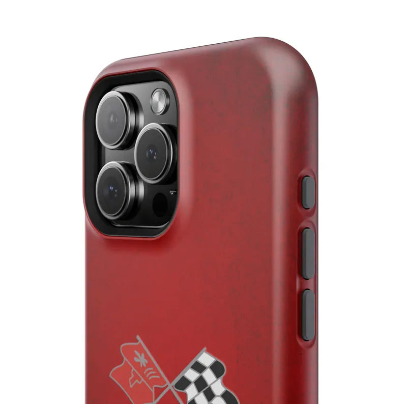 Corvette C3 Magnetic Tough Case, iPhone Case, Impact Resistant, MagSafe, Rubber Liner, Matte or Glossy, C3 Emblem, C3 Logo, Cell Phone Case