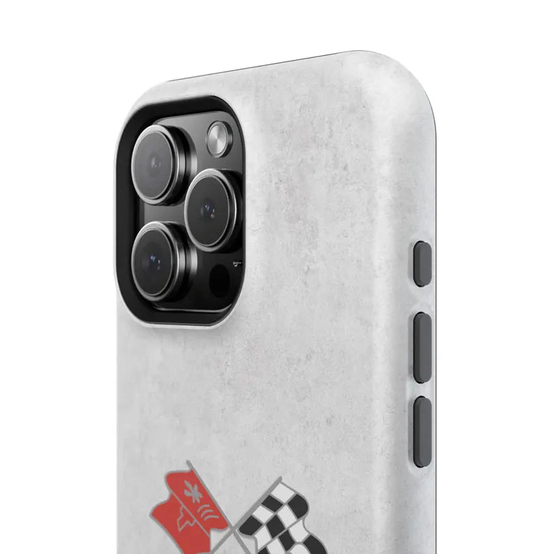 Corvette C3 Magnetic Tough Case, iPhone Case, Impact Resistant, MagSafe, Rubber Liner, Matte or Glossy, C3 Emblem, C3 Logo, Cell Phone Case