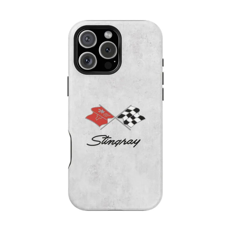 Corvette C3 Magnetic Tough Case, iPhone Case, Impact Resistant, MagSafe, Rubber Liner, Matte or Glossy, C3 Emblem, C3 Logo, Cell Phone Case