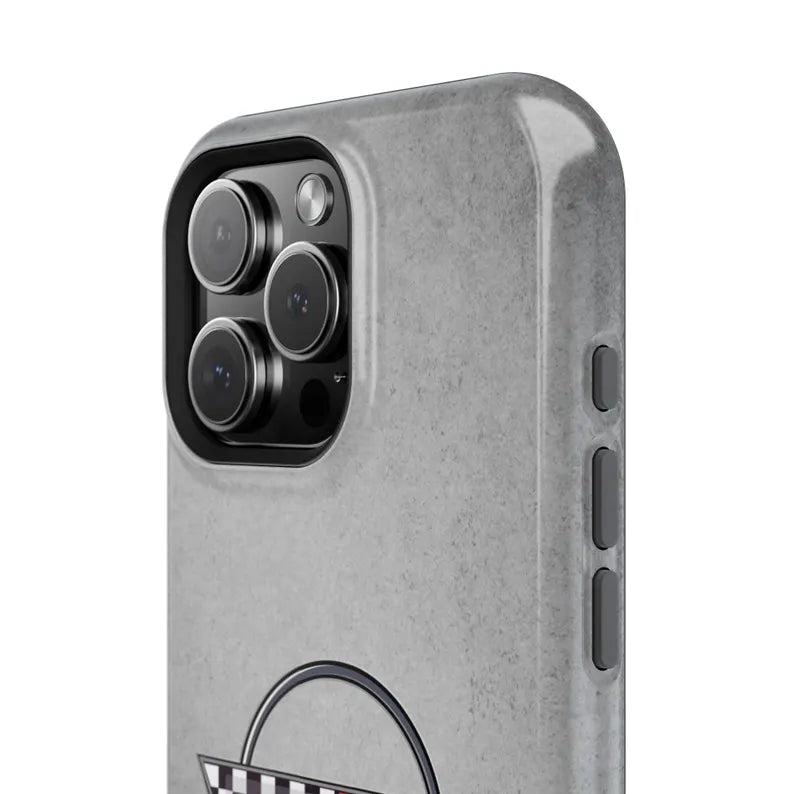 Corvette C4 Magnetic Tough Case, iPhone Case, Impact Resistant, MagSafe, Rubber Liner, Matte or Glossy, C4 Emblem, C4 Logo, Cell Phone Case
