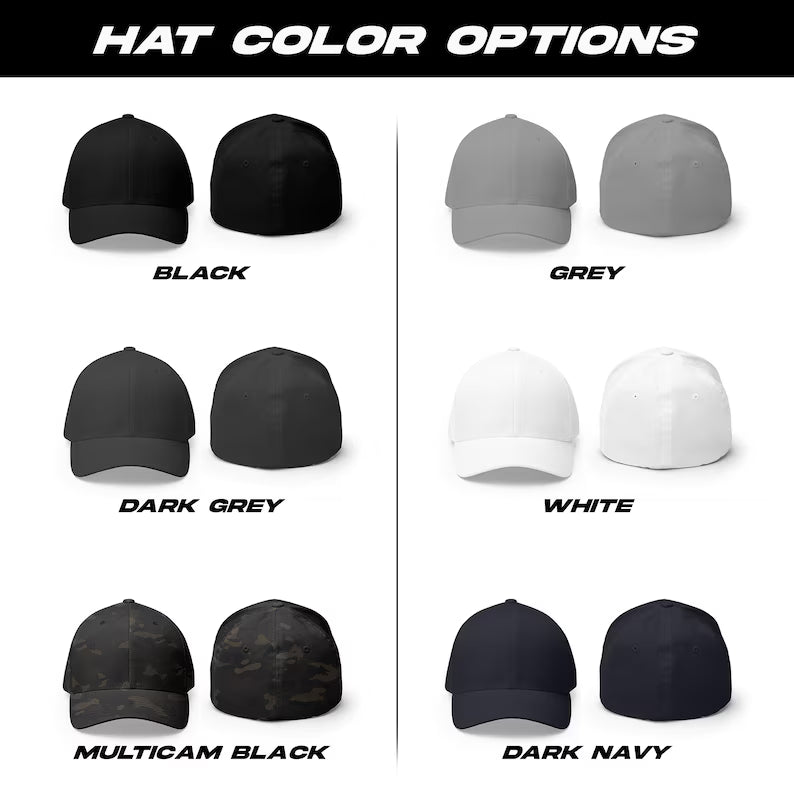 Corvette C6 Red Logo Baseball Cap, Flexfit® Hat, Stretchy Band, Black Hat, Corvette Gear, Embroidery