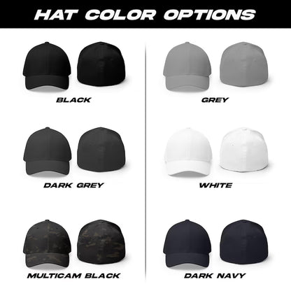 Corvette C6 Red Logo Baseball Cap, Flexfit® Hat, Stretchy Band, Black Hat, Corvette Gear, Embroidery