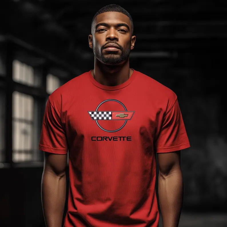 Corvette C4 T-Shirt, C4 Logo, Bella+Canvas T-Shirt, Corvette Apparel, Graphic Tee, Soft T-Shirt, Unisex T-Shirt, Raceday Gear