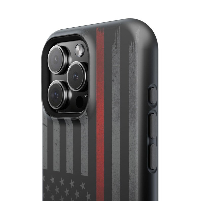 Corvette C8 "Red Lives Matter" Magnetic Tough Case, iPhone Case, Impact Resistant, MagSafe, Rubber Liner, Matte or Glossy, Cell Phone Case