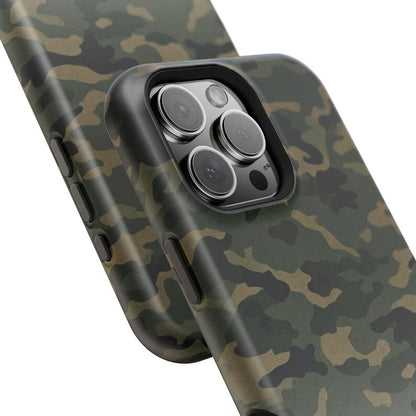 Corvette C3 Camo Magnetic Tough Case, iPhone Case, Impact Resistant, MagSafe, Rubber Liner, Matte or Glossy, Cell Phone Case