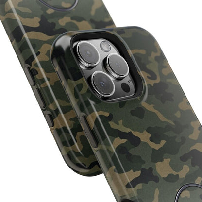 Corvette C4 Camo Magnetic Tough Case, iPhone Case, Impact Resistant, MagSafe, Rubber Liner, Matte or Glossy, Cell Phone Case
