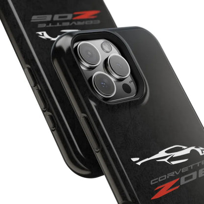 Corvette Z06 Magnetic Tough Case, iPhone Case, Impact Resistant, MagSafe, Rubber Liner, Matte or Glossy, Cell Phone Case
