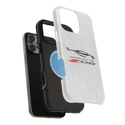 Corvette Z06 Magnetic Tough Case, iPhone Case, Impact Resistant, MagSafe, Rubber Liner, Matte or Glossy, Cell Phone Case
