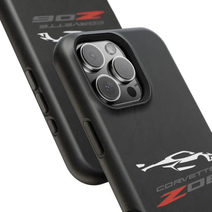 Corvette Z06 Magnetic Tough Case, iPhone Case, Impact Resistant, MagSafe, Rubber Liner, Matte or Glossy, Cell Phone Case