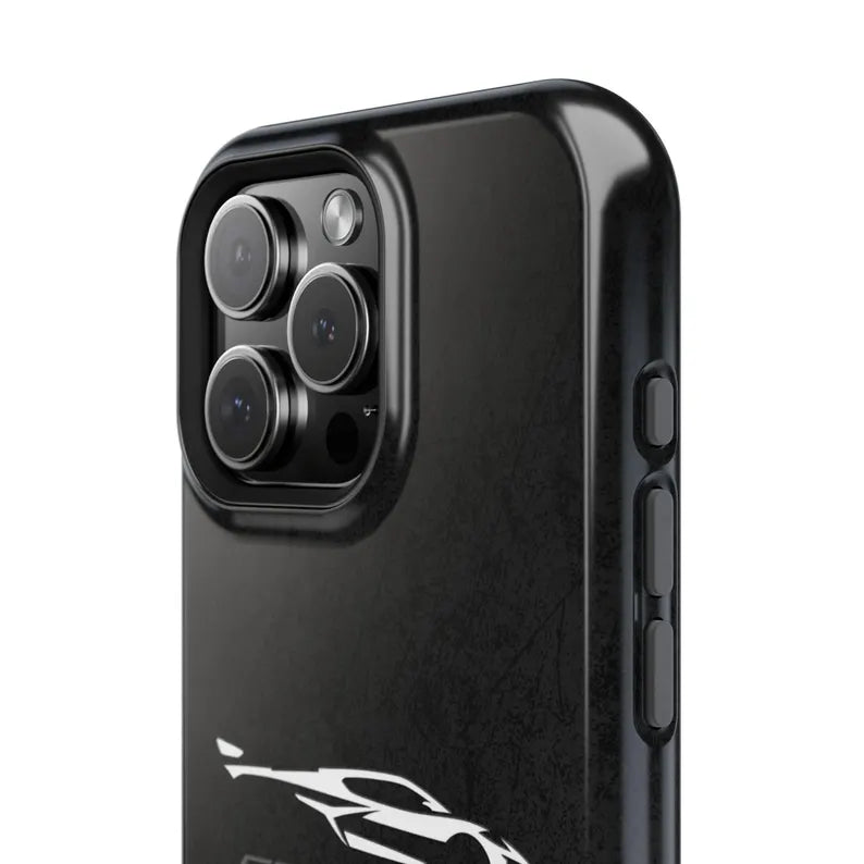 Corvette Z06 Magnetic Tough Case, iPhone Case, Impact Resistant, MagSafe, Rubber Liner, Matte or Glossy, Cell Phone Case