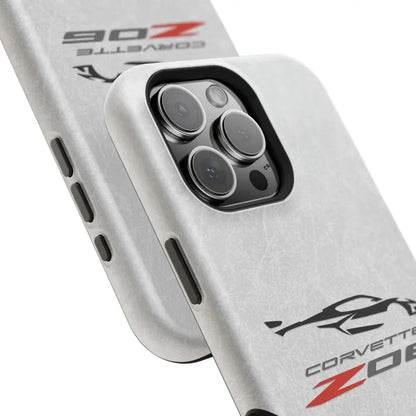 Corvette Z06 Magnetic Tough Case, iPhone Case, Impact Resistant, MagSafe, Rubber Liner, Matte or Glossy, Cell Phone Case