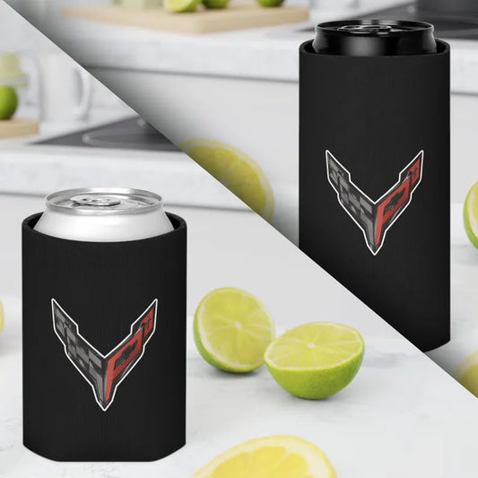 Corvette C8 Can Coozie, Regular and Slim, Beer and Soda Coozie, Race Day Beverage Holder, Car Enthusiast Gift, Party Favor, Tailgate