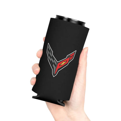 Corvette C8 Can Coozie, Regular and Slim, Beer and Soda Coozie, Race Day Beverage Holder, Car Enthusiast Gift, Party Favor, Tailgate